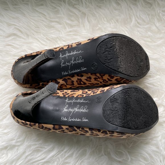 KARDASHIAN KOLLECTION Cheetah Print 5" Platform Heels 75802 Size 10M Used - Picture 8 of 8